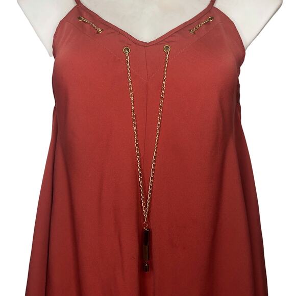 Speed Control New York Burnt Orange Asymmetrical Dress - Size Small - Picture 4 of 11